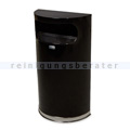 Mülleimer Rubbermaid Designer halbrund 34 L schwarz