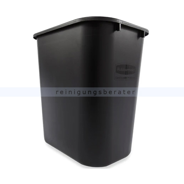 Rechteckiger Abfallbehälter 26,6 Liter Schwarz Rubbermaid 