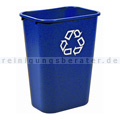Mülleimer Rubbermaid Rechteckiger Abfallbehälter 39 L Blau