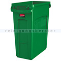 Mülleimer Rubbermaid Slim Jim mit Luftschlitze 60 L grün