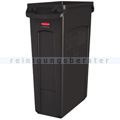 Mülleimer Rubbermaid Slim Jim mit Luftschlitze 87 L braun