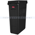 Mülleimer Rubbermaid Slim Jim mit Luftschlitze 87 L schwarz