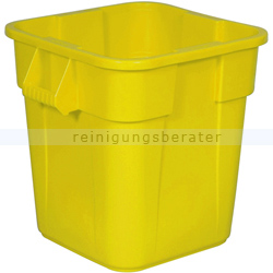 Mülleimer Rubbermaid Viereckiger Brute Container 106 L gelb