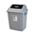 Zusatzbild Mülleimer Simex ABS grau mit Push-Deckel 40 L