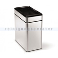 Mülleimer Simplehuman Open Bin matt Edelstahl schmal 10 L