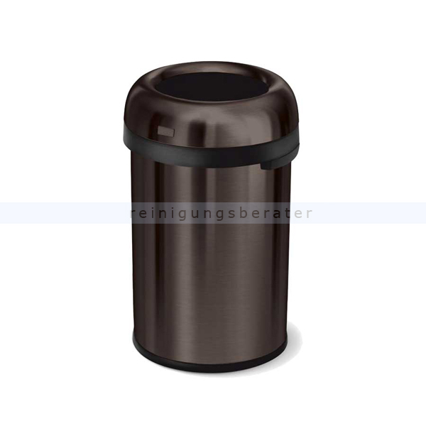 Mülleimer Simplehuman Open Top 115 L dunkelbronze