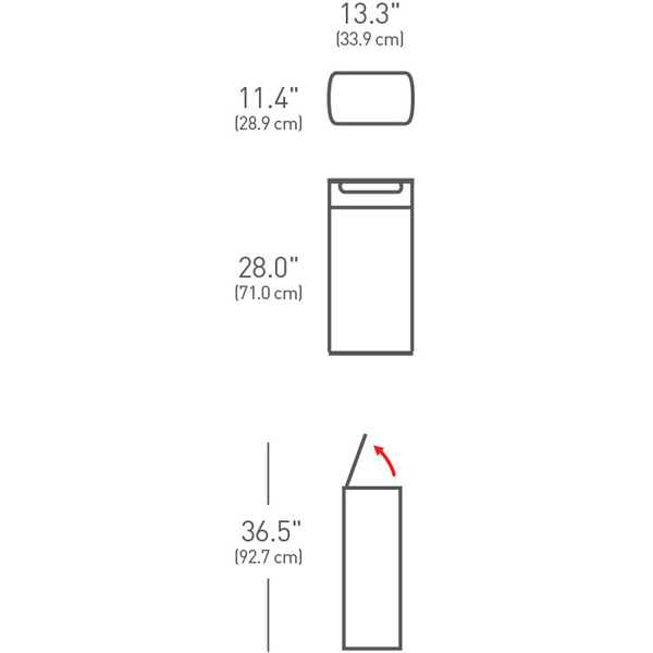 Simplehuman Mülleimern - Tischmülleimer Mini 1,5 l, Weiß CW2079