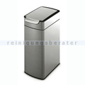 Mülleimer Simplehuman Slim Touch-Bar Bin 40 L Edelstahl matt