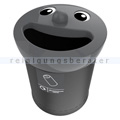 Mülleimer Smiley Face Bin Abfallbehälter 52 L grau schwarz