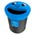 Zusatzbild Mülleimer Smiley Face Bin Abfallbehälter 52 L schwarz blau
