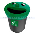 Mülleimer Smiley Face Bin Abfallbehälter 52 L schwarz grün