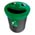 Zusatzbild Mülleimer Smiley Face Bin Abfallbehälter 52 L schwarz grün