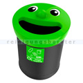 Mülleimer Smiley Face Bin Abfallbehälter 52 L schwarz limone