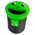 Zusatzbild Mülleimer Smiley Face Bin Abfallbehälter 52 L schwarz limone