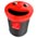 Zusatzbild Mülleimer Smiley Face Bin Abfallbehälter 52 L schwarz rot