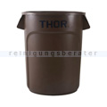 Mülleimer Trust THOR runder Behälter 121 L braun