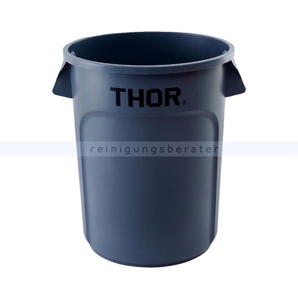 Mülleimer Trust THOR runder Behälter 121 L grau
