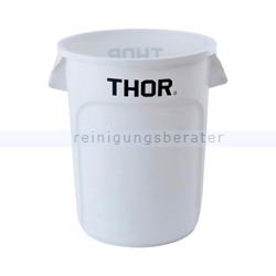 Mülleimer Trust THOR runder Behälter 121 L weiß