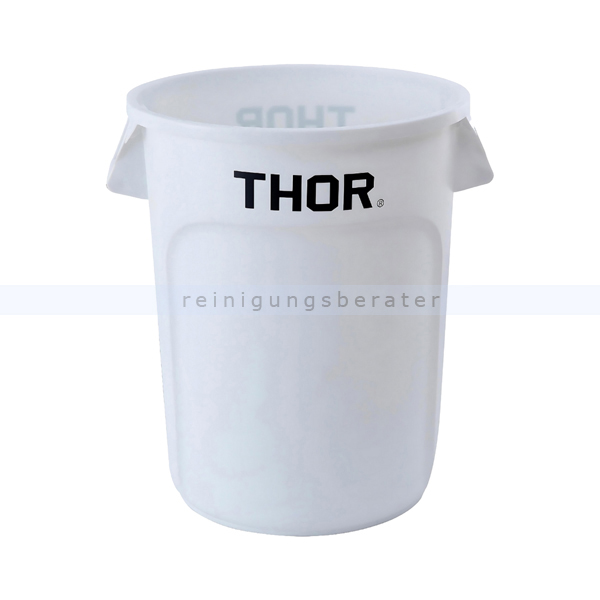 Mülleimer Trust THOR runder Behälter 166 L weiß
