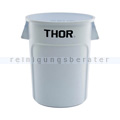 Mülleimer Trust THOR runder Behälter 208 L weiß