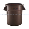Mülleimer Trust THOR runder Behälter 38 L braun