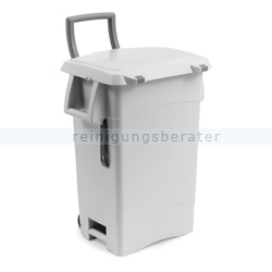 Mülleimer TTS Behälter Kunststoff 70 L weiß mit Deckel