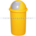 Mülleimer VAR Abfallbehälter Pushbin 50 L gelb