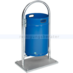 Mülleimer VAR RB 004 Rohrbogenständer 60 L enzianblau