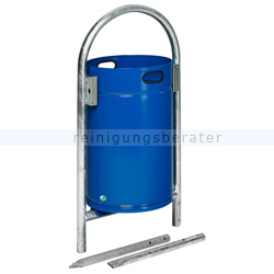 Mülleimer VAR RB 005 Rohrbogenständer 60 L enzianblau