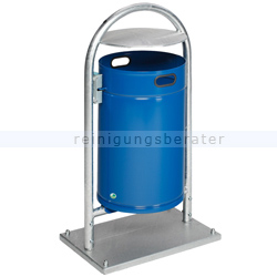 Mülleimer VAR RB 006 Rohrbogenständer 60 L enzianblau