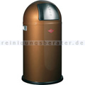 Mülleimer Wesco Pushboy 50 L chocolate brown