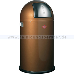 Mülleimer Wesco Pushboy 50 L chocolate brown