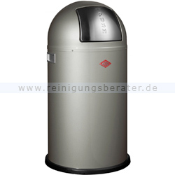 Mülleimer Wesco Pushboy 50 L neusilber