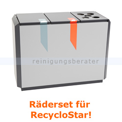 Mülleimer Zubehör RecycloStar Räderset für Recyclingsystem