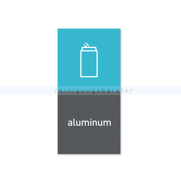 Mülleimer Zubehör Simplehuman Magnetschild aluminium