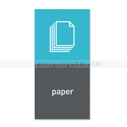 Mülleimer Zubehör Simplehuman Magnetschild paper