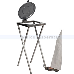 Müllsackständer VAR Scherenständer mit Fußpedal 120 L silber