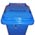 Zusatzbild Mülltonne Container mit Papierschlitz und Schloss blau 120 L