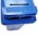 Zusatzbild Mülltonne Container mit Papierschlitz und Schloss blau 120 L