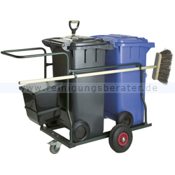 Mülltonne Containerwagen Müllwagen 2 x 120 L komplett