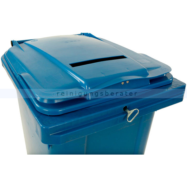 Mülltonne ESE Container mit Papierschlitz 240 L Blau