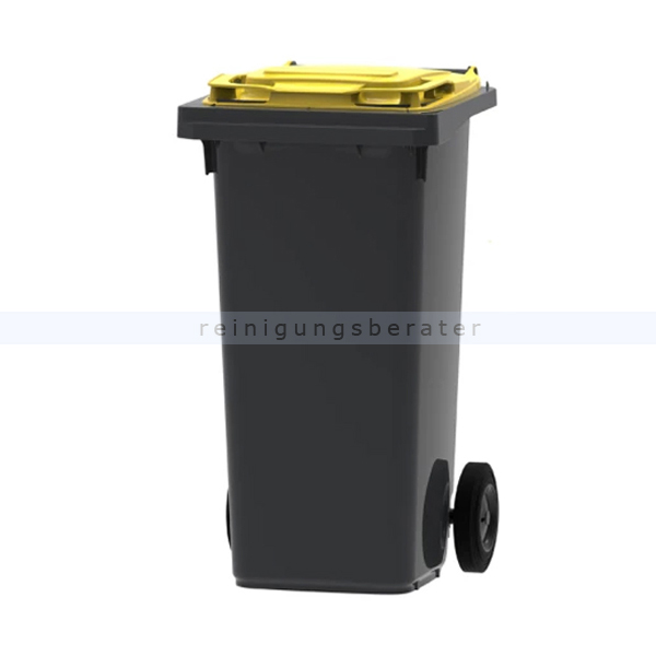 Mülltonne ESE Kunststoff 120 L grau gelb