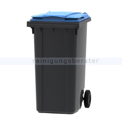 Mülltonne ESE Kunststoff 240 L grau mit blauem Deckel