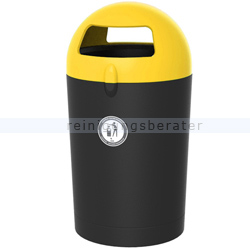 Mülltonne Metro Dome Müllbehälter 100 L schwarz gelb