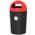 Zusatzbild Mülltonne Metro Dome Müllbehälter 100 L schwarz rot