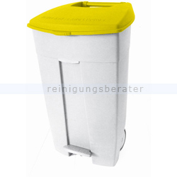 Mülltonne Orgavente Contiplast Abfallbehälter 120L weiß-gelb