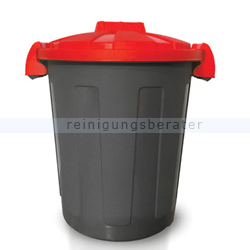 Mülltonne Orgavente Plastic second life grau-rot 25 L