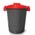 Zusatzbild Mülltonne Orgavente Plastic second life grau-rot 25 L