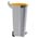 Zusatzbild Mülltonne Rossignol Boggy fahrbahr mit Pedal 90 L grau/gelb