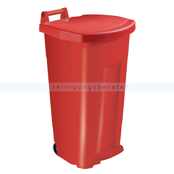 Mülltonne Rossignol Boggy fahrbahr mit Pedal 90 L rot/rot